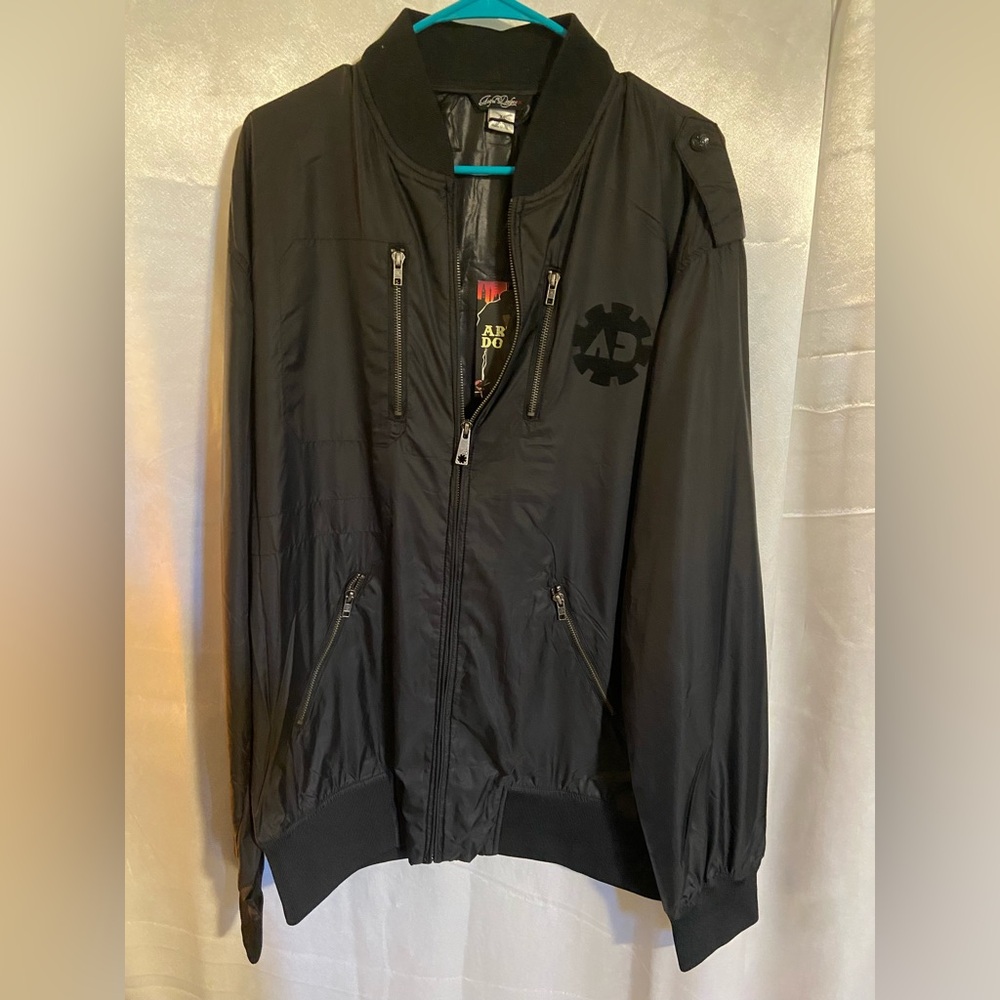 Stylish Black Windbreaker Jacket